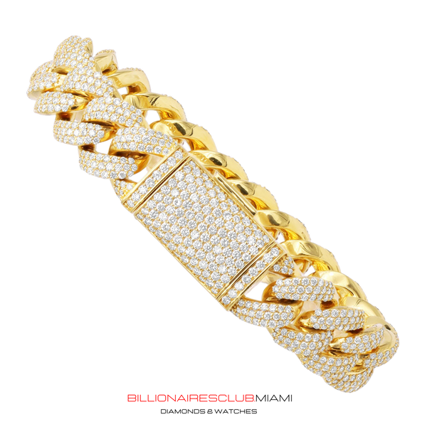 Miami Cuban Link Diamond Bracelet 14K