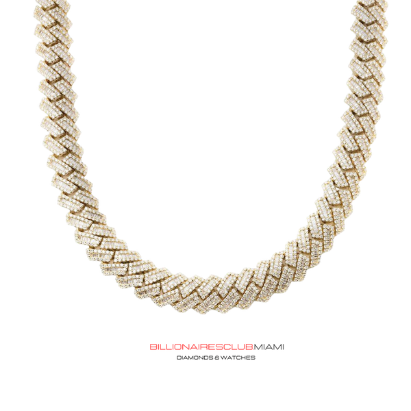 MIAMI CUBAN LINK DIAMONDS AND BAGUETES 14K Gold