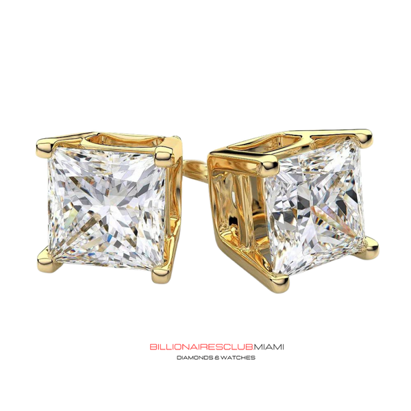 Solitaire 4 Prong Diamond Stud Earrings 14k